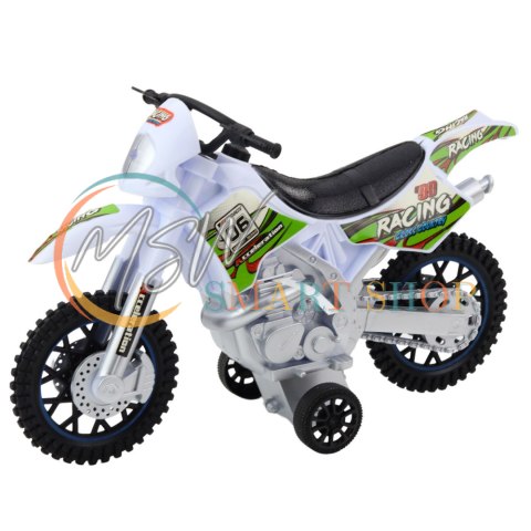 Motor Crossowy Off-Road Napęd Światła Dźwięki Biały Motor Crossowy Off-Road Napęd Światła Dźwięki Biały