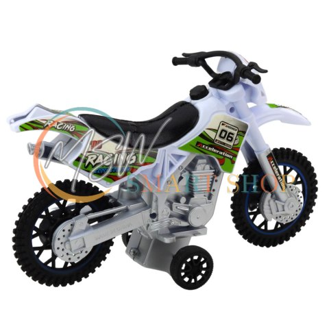 Motor Crossowy Off-Road Napęd Światła Dźwięki Biały Motor Crossowy Off-Road Napęd Światła Dźwięki Biały