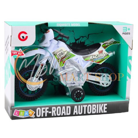 Motor Crossowy Off-Road Napęd Światła Dźwięki Biały Motor Crossowy Off-Road Napęd Światła Dźwięki Biały