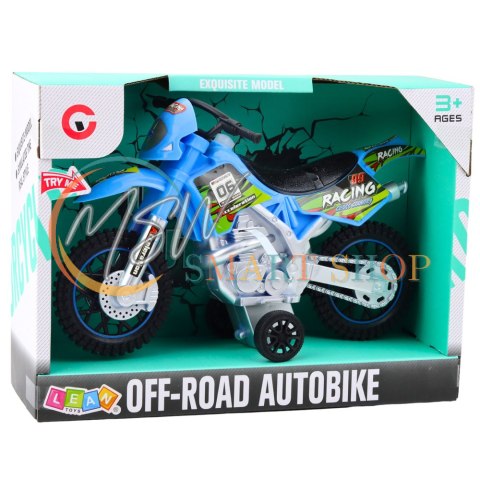 Motor Crossowy Off-Road Napęd Światła Dźwięki Niebieski Motor Crossowy Off-Road Napęd Światła Dźwięki Niebieski