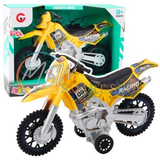 Motor Crossowy Off-Road Napęd Światła Dźwięki Żółty