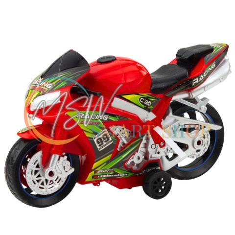 Motor Wyścigowy Ścigacz Napęd Światła Dźwięki Czerwony Motor Wyścigowy Ścigacz Napęd Światła Dźwięki Czerwony