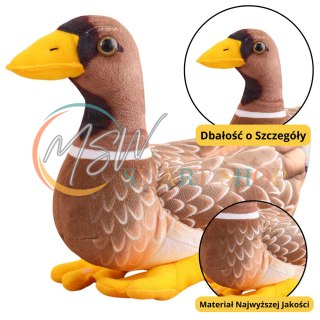 Pluszowa Maskotka Przytulanka Kaczka Brązowo Żółta 28cm