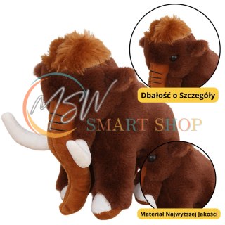 Pluszowa Maskotka Przytulanka Mamut Brązowy 20cm