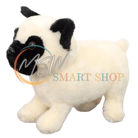 Pluszowa Maskotka Przytulanka Pies Mops Biały 19cm Pluszowa Maskotka Przytulanka Pies Mops Biały 19cm
