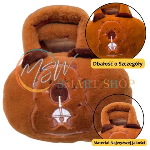 Torba Pluszowa Z Kapibarą Z Kubkiem Brązowy 20cm Torba Pluszowa Z Kapibarą Z Kubkiem Brązowy 20cm