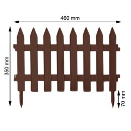 Płotek ogrodowy Garden Classic 3,2m brązowy