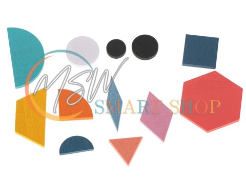 Układanka drewniana Tangram montessori kolorowa mozaika kształty 180 el.