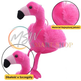 Flaming Pluszowy Brelok Puszysty Ozdoba Różowy 12cm