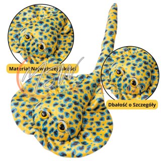 Maskotka Pluszowa Płaszczka Przytulanka Żółta W Kropki 50cm