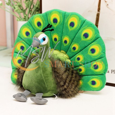 Maskotka Pluszowa Przytulanka Elegancki Paw Zielony 30cm Maskotka Pluszowa Przytulanka Elegancki Paw Zielony 30cm