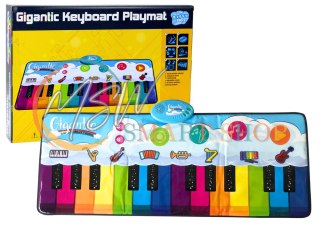 Mata Taneczna Edukacyjna Tęczowe Pianinko Instrumenty 10 Melodii