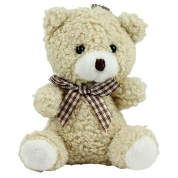 Miś Pluszowy Brelok Zawieszka Ozdoba Beżowy 8cm