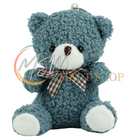 Miś Pluszowy Brelok Zawieszka Ozdoba Granatowy 8cm Miś Pluszowy Brelok Zawieszka Ozdoba Granatowy 8cm