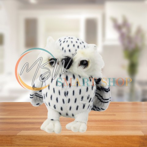 Pluszowa Mała Sowa Maskotka Przytulanka Biała Czarne Cętki 15cm Pluszowa Mała Sowa Maskotka Przytulanka Biała Czarne Cętki 15cm
