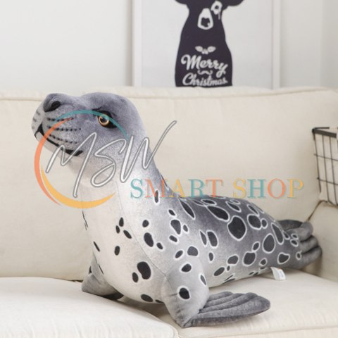 Pluszowa Maskotka Przytulanka Foka Szara 37cm Pluszowa Maskotka Przytulanka Foka Szara 37cm