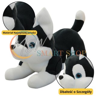 Pluszowa Maskotka Przytulanka Piesek Husky Czarno-Biały 30cm