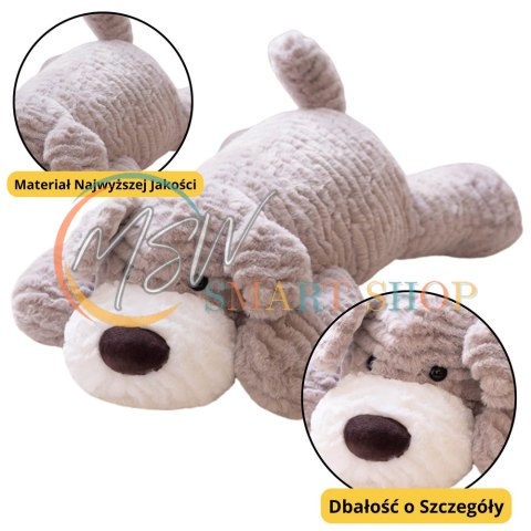 Pluszowa Maskotka Przytulanka Piesek Jasnoszary 30cm Pluszowa Maskotka Przytulanka Piesek Jasnoszary 30cm