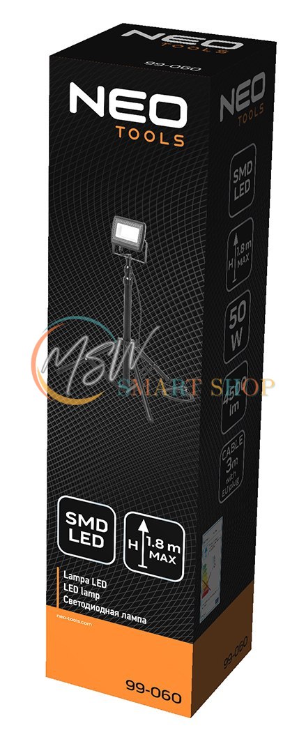 Reflektor pojedynczy 50W SMD LED 4250lm 230V na statywie 1.8m Reflektor pojedynczy 50W SMD LED 4250lm 230V na statywie 1.8m