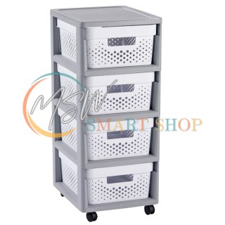 Regał ażurowy Curver 4x11L Infinity biały