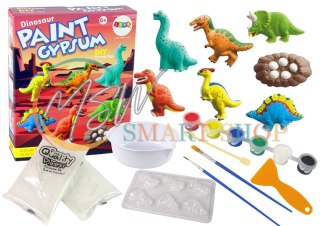 Zestaw DIY Odlewy Gipsowe Malowanie Farby Dinozaury