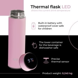 AD 4506 pink Termos led 473ml różowy