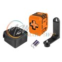 Laser krzyżowy 25 m, z etui i uchwytem magnetycznym, zielony