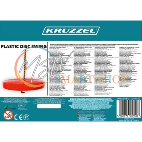 Huśtawka ogrodowa okrągła plastikowa 23554 Huśtawka ogrodowa okrągła plastikowa 23554
