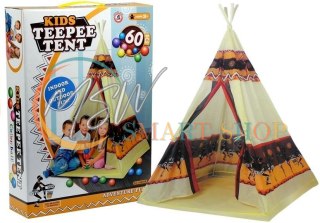Namiot Tipi Indiański Dom Zabaw + 60 Piłek 155 cm