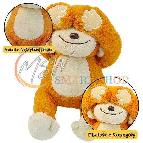 Pluszowa Maskotka Przytulanka Małpka Z Magnesami Brązowa 23cm Pluszowa Maskotka Przytulanka Małpka Z Magnesami Brązowa 23cm
