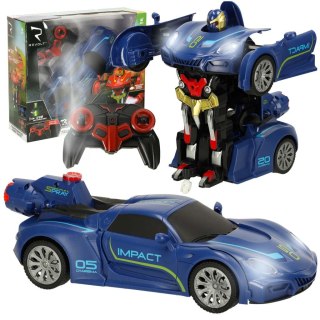 Samochód zdalnie sterowany Transformer Revolt TRANSFORMING ROBOT RACER niebieski