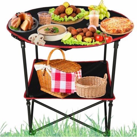 Stolik stół turystyczny składany przenośny kempingowy z pokrowcem 72 cm x 72 cm Stolik stół turystyczny składany przenośny kempingowy z pokrowcem 72 cm x 72 cm