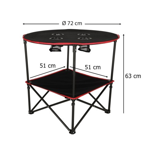 Stolik stół turystyczny składany przenośny kempingowy z pokrowcem 72 cm x 72 cm Stolik stół turystyczny składany przenośny kempingowy z pokrowcem 72 cm x 72 cm