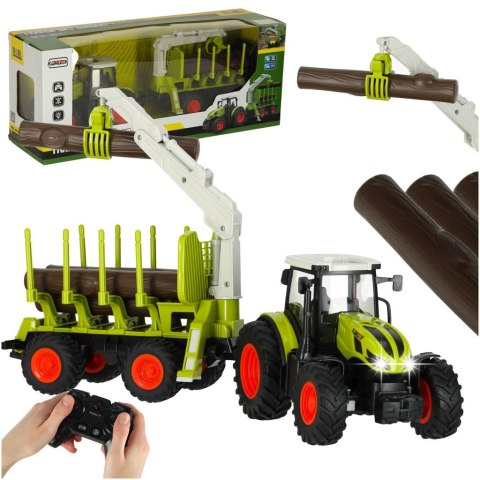 Traktor RC zdalnie sterowany ciągnik rolniczy z podnośnikiem farma 2,4G 3,7V 500mAh Traktor RC zdalnie sterowany ciągnik rolniczy z podnośnikiem farma 2,4G 3,7V 500mAh
