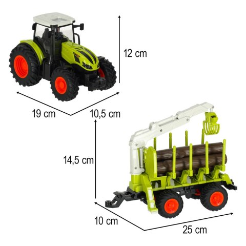 Traktor RC zdalnie sterowany ciągnik rolniczy z podnośnikiem farma 2,4G 3,7V 500mAh Traktor RC zdalnie sterowany ciągnik rolniczy z podnośnikiem farma 2,4G 3,7V 500mAh