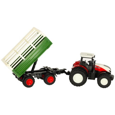 Traktor RC zdalnie sterowany ciągnik rolniczy z przyczepą pilot farma prezent 2,4G 3,7V 500mAh Traktor RC zdalnie sterowany ciągnik rolniczy z przyczepą pilot farma prezent 2,4G 3,7V 500mAh