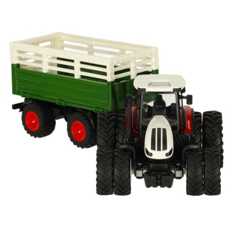Traktor RC zdalnie sterowany ciągnik rolniczy z przyczepą pilot farma prezent 2,4G 3,7V 500mAh Traktor RC zdalnie sterowany ciągnik rolniczy z przyczepą pilot farma prezent 2,4G 3,7V 500mAh
