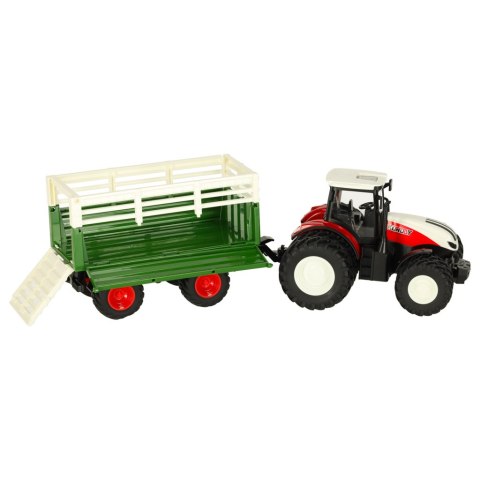 Traktor RC zdalnie sterowany ciągnik rolniczy z przyczepą pilot farma prezent 2,4G 3,7V 500mAh Traktor RC zdalnie sterowany ciągnik rolniczy z przyczepą pilot farma prezent 2,4G 3,7V 500mAh