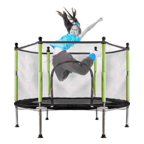 Trampolina ogrodowa dla dzieci siatka 110x140 cm zielona Trampolina ogrodowa dla dzieci siatka 110x140 cm zielona