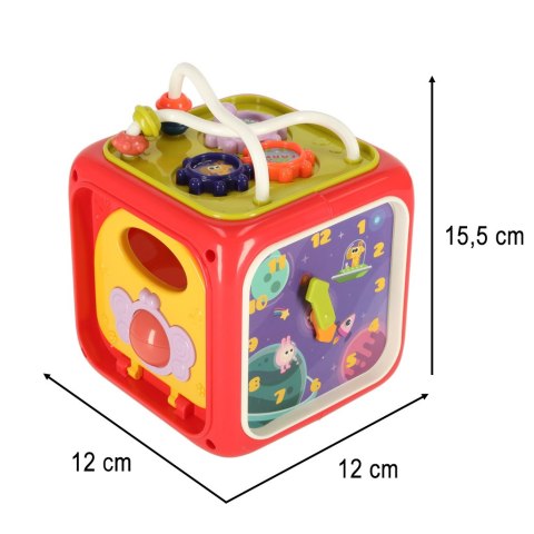 Sorter Układanka kostka sensoryczna klocki edukacyjne Montessori 6w1 Sorter Układanka kostka sensoryczna klocki edukacyjne Montessori 6w1