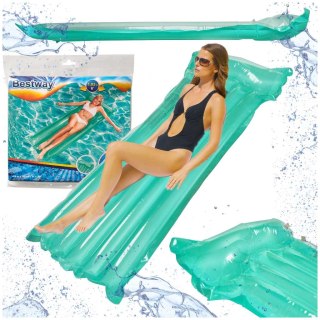 Materac dmuchany plażowy do pływania na basen wodę BESTWAY 44013 niebieski 90kg 183cm