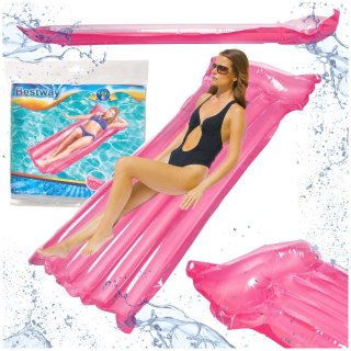 Materac dmuchany plażowy do pływania na basen wodę BESTWAY 44013 różowy 90kg 183cm