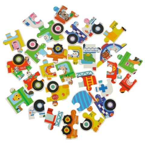 Puzzle w puszce pojazdy 30 puzzli Puzzle w puszce pojazdy 30 puzzli
