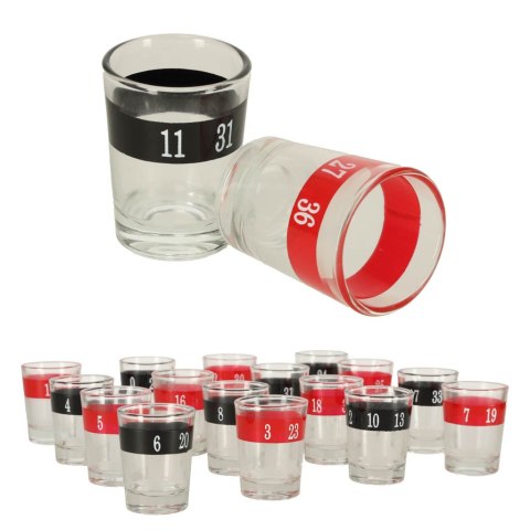 Imprezowa ruletka alkoholowa gra zestaw prezent na urodziny + kieliszki 16 szt. Imprezowa ruletka alkoholowa gra zestaw prezent na urodziny + kieliszki 16 szt.