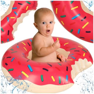 Kółko do pływania koło dmuchane Donut różowe 50cm max 20kg 3-6lat