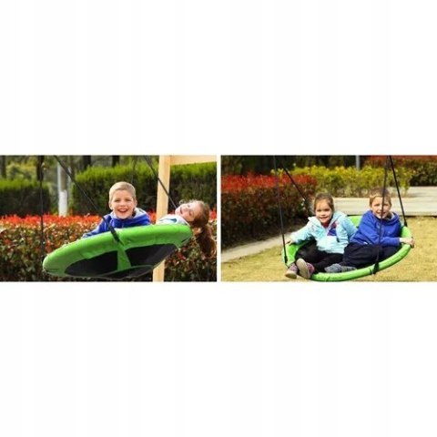 Huśtawka Ogrodowa Bocianie Gniazdo 120cm Zielona Wisząca XXL Huśtawka Ogrodowa Bocianie Gniazdo 120cm Zielona Wisząca XXL