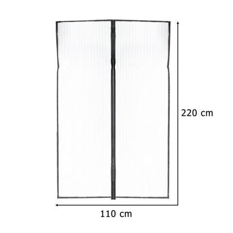 Moskitiera siatka magnetyczna LUARO na drzwi solidna mocny magnes 110x220cm Moskitiera siatka magnetyczna LUARO na drzwi solidna mocny magnes 110x220cm