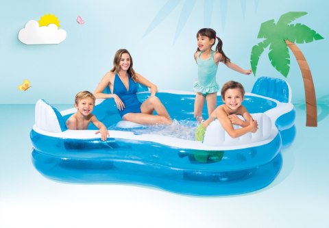 Basen ogrodowy z siedzeniami dmuchany 229x229 cm INTEX 56475 Basen ogrodowy z siedzeniami dmuchany 229x229 cm INTEX 56475