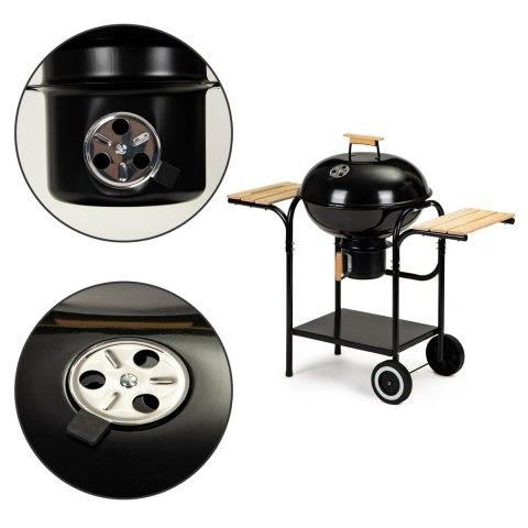 Grill ogrodowy węglowy z pokrywą i półkami ruszt popielnik MultiGarden Grill ogrodowy węglowy z pokrywą i półkami ruszt popielnik MultiGarden