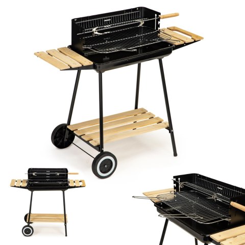 Grill ogrodowy węglowy z półkami regulacja 2 ruszty przenośny MultiGarden Grill ogrodowy węglowy z półkami regulacja 2 ruszty przenośny MultiGarden